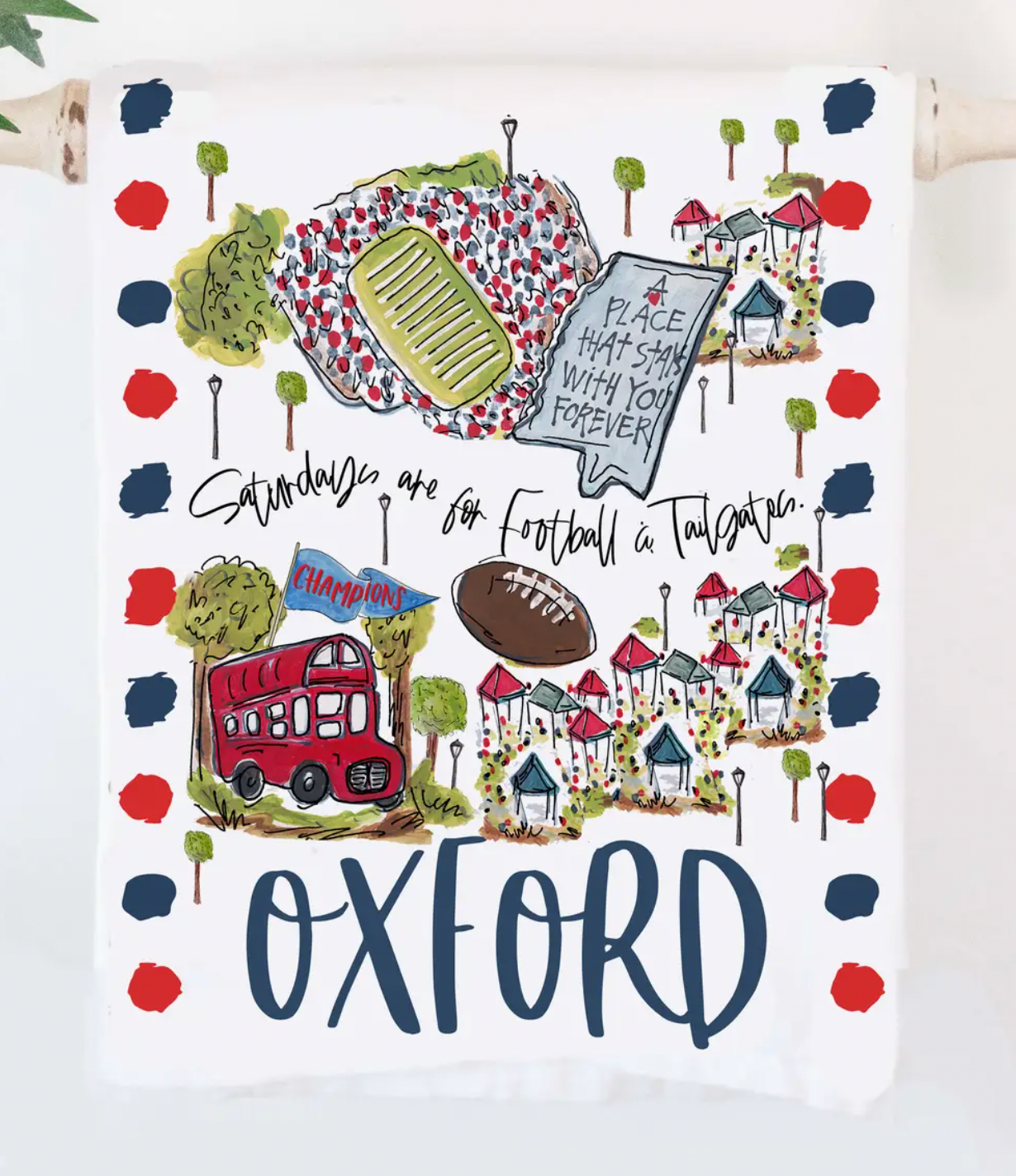 Oxford MS Tea Towel
